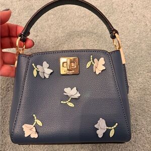 Kate Spade Blue Mini Bag with Floral Design